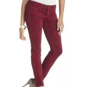 Kut from the Kloth deep red Mia toothpick skinny size 6 jeans